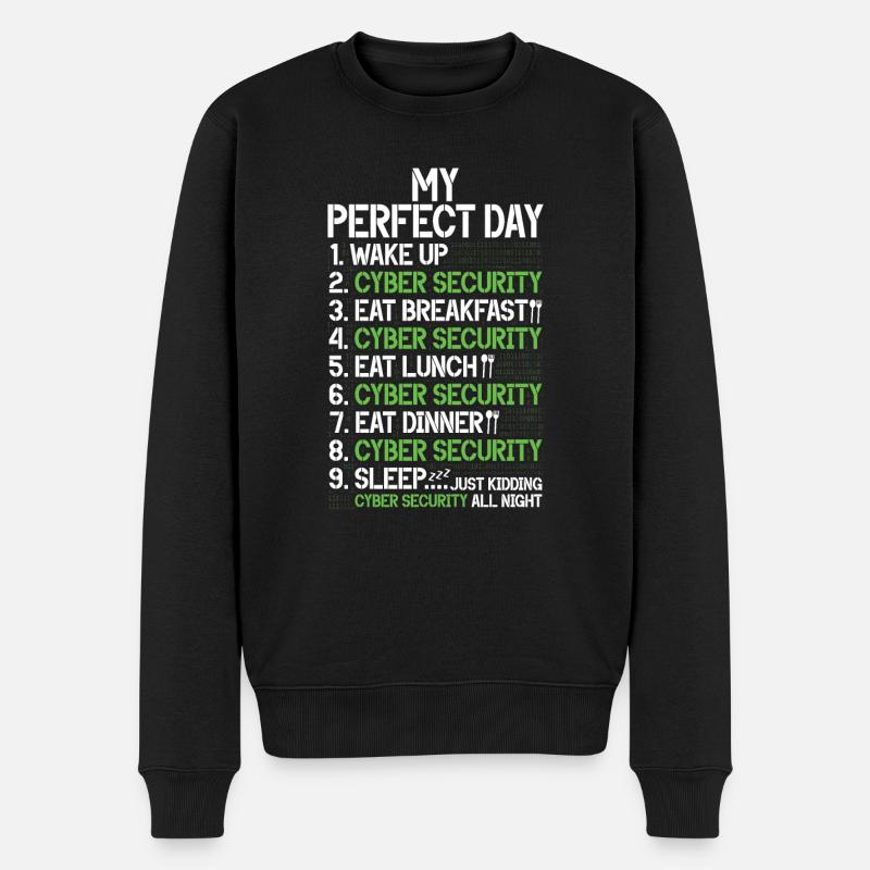 Cyber security hacker hacking - Men's Premium Organic Jumper - black