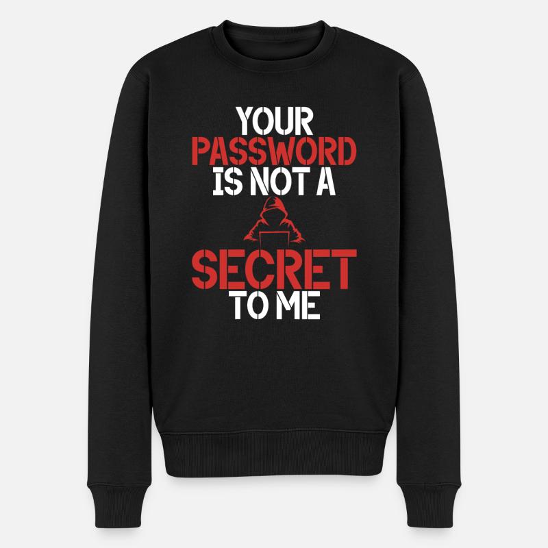 Cyber-sicherheits-hacker-hacking - Männer Premium Bio Pullover - Schwarz