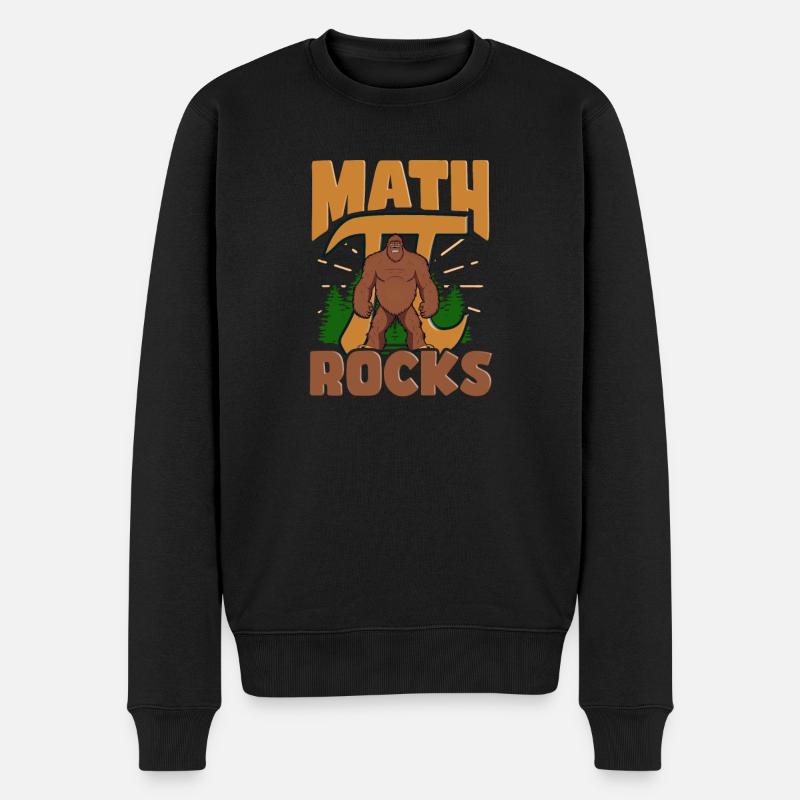 Pi Day Math Rocks Sasquatch - Männer Premium Bio Pullover - Schwarz