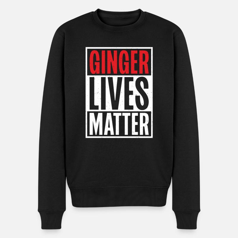 Redhead Gifts - Männer Premium Bio Pullover - Schwarz