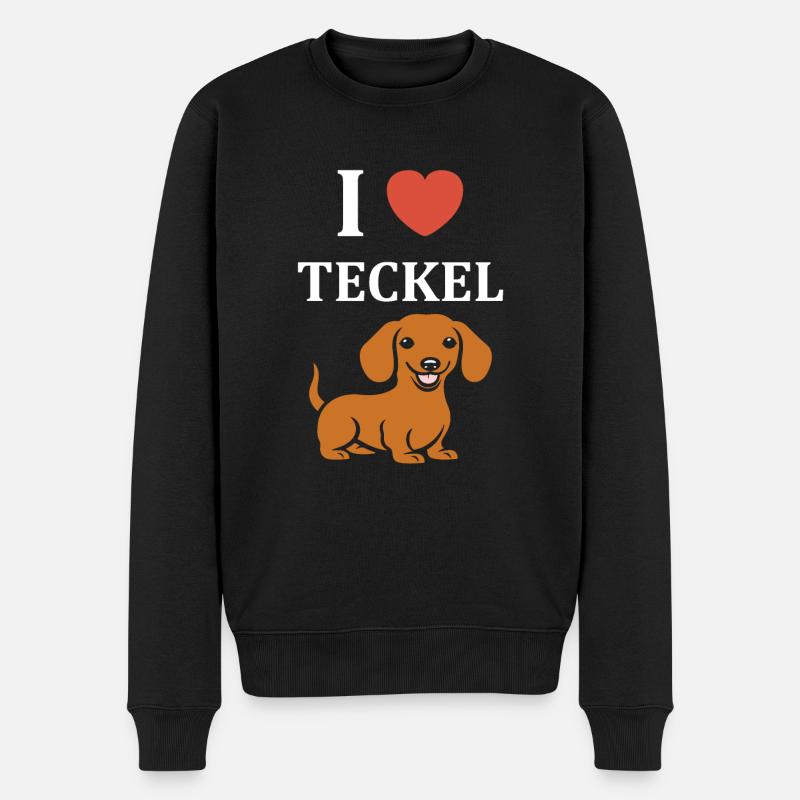 Humour chien teckel - Pull Premium bio Homme - noir