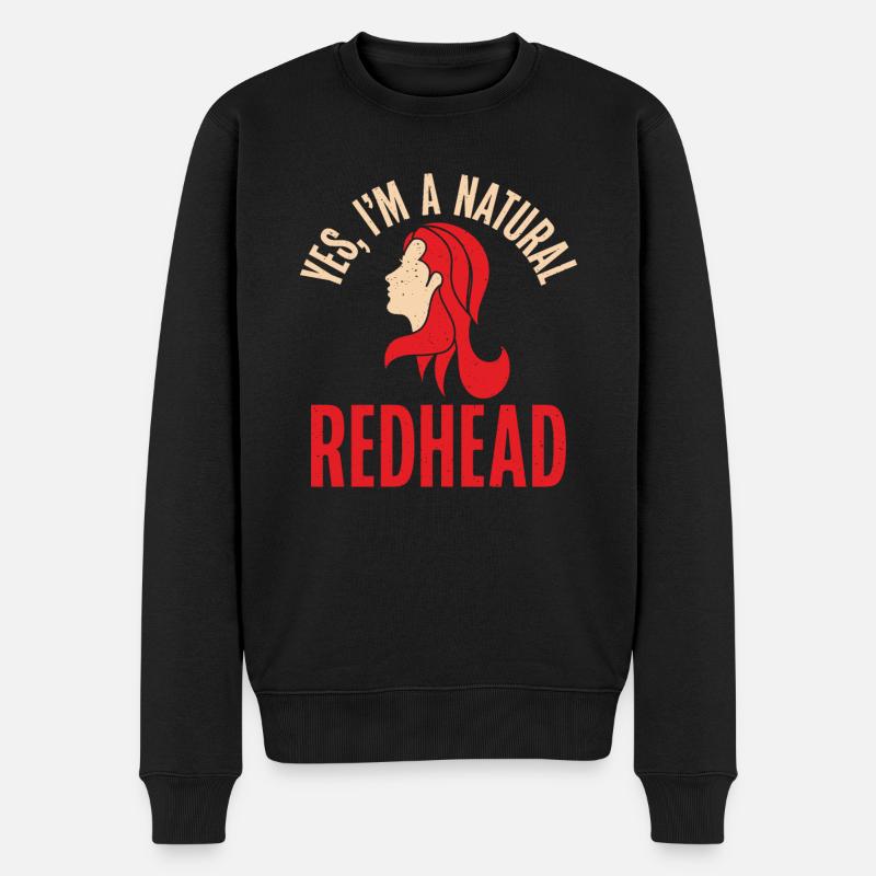 Redhead Gifts - Männer Premium Bio Pullover - Schwarz