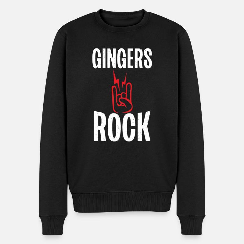 Redhead Gifts - Männer Premium Bio Pullover - Schwarz