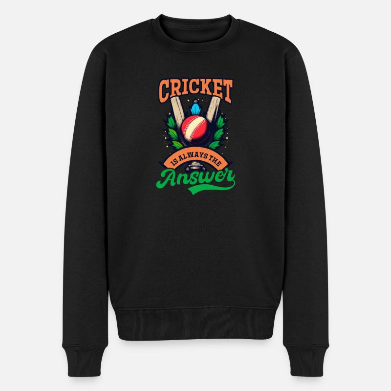 Cricket Player Cricket Is Answer - Men's Premium Organic Jumper - black