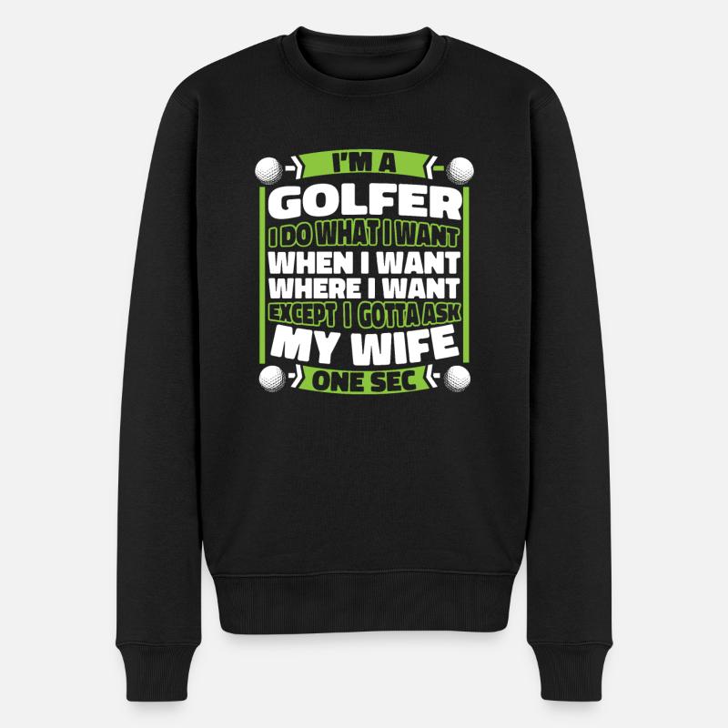 Golf Golfeurs Golfeurs - Pull Premium bio Homme - noir