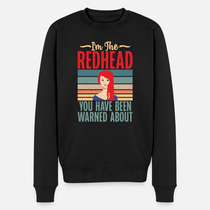 Redhead Gifts - Männer Premium Bio Pullover - Schwarz