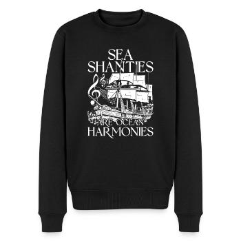 Shanty Chor Seemannslieder - Männer Premium Bio Pullover - Schwarz - Vorne - Nico (187cm)