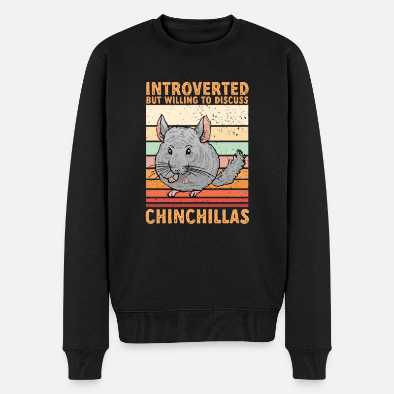 Chinchilla - Männer Premium Bio Pullover - Schwarz