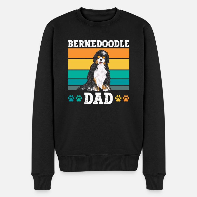 Chien Bernedoodle - Pull Premium bio Homme - noir