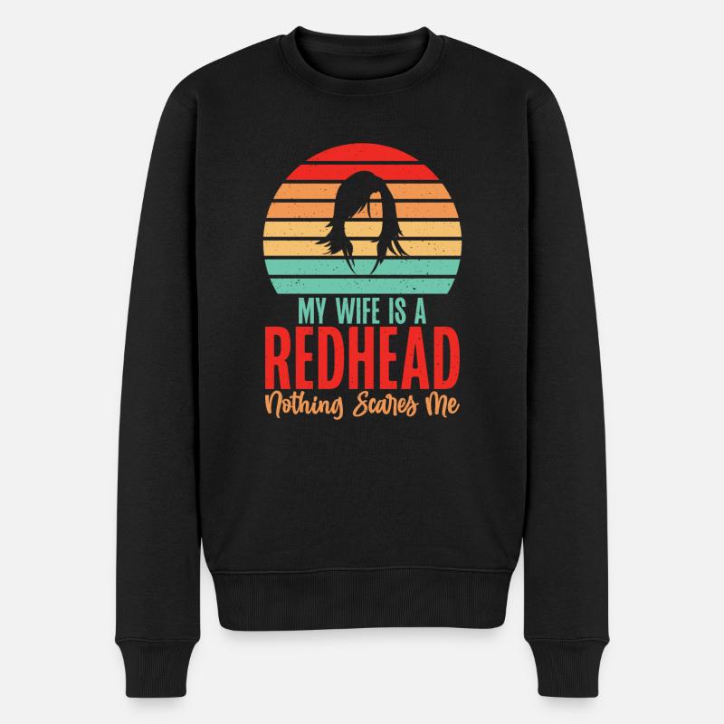 Redhead Gifts - Männer Premium Bio Pullover - Schwarz