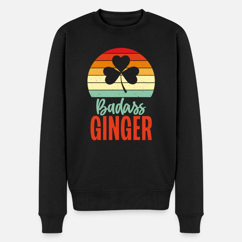 Redhead Gifts - Männer Premium Bio Pullover - Schwarz