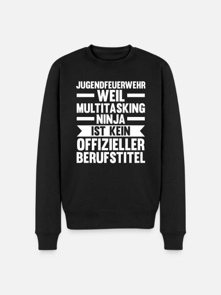 Jugend Feuerwehr Jugendfeuerwehr Geschenk - Männer Premium Bio Pullover - Schwarz