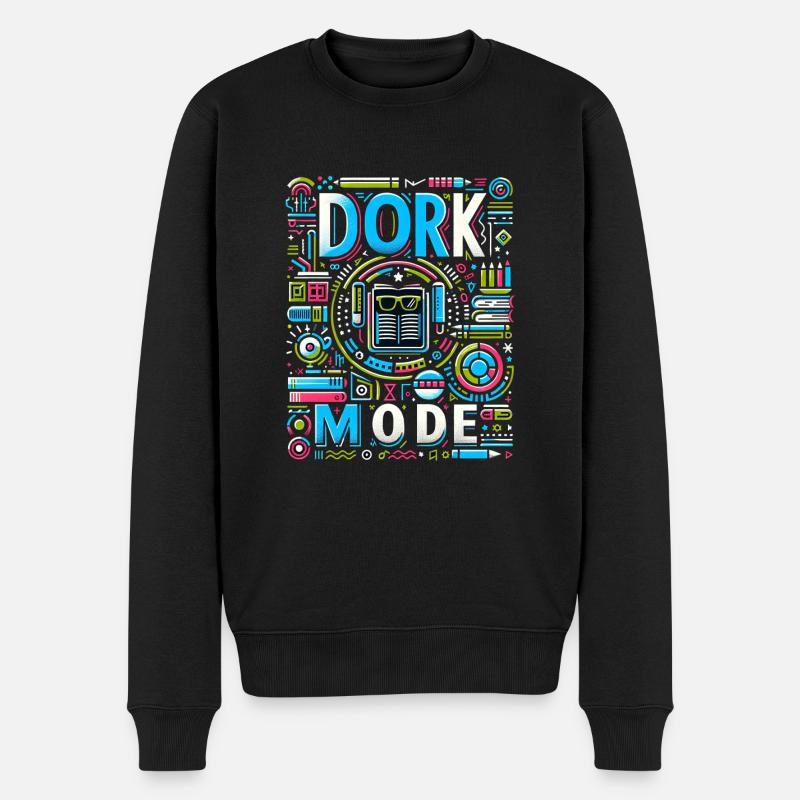 Dork Mode 14 - Männer Premium Bio Pullover - Schwarz