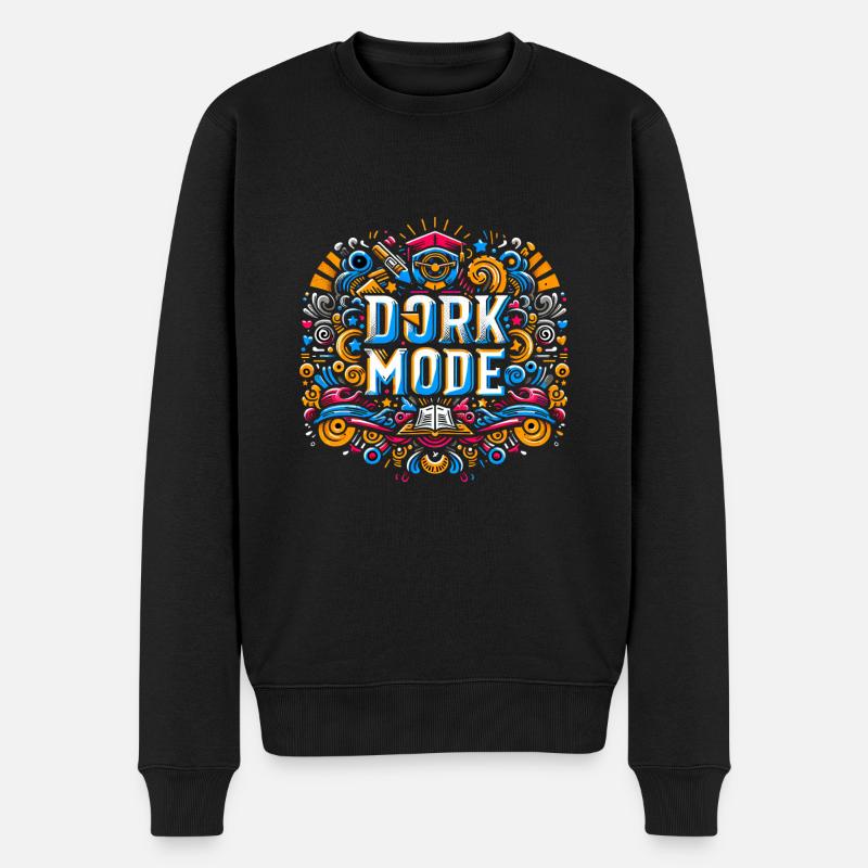 Dork Mode 8 - Männer Premium Bio Pullover - Schwarz