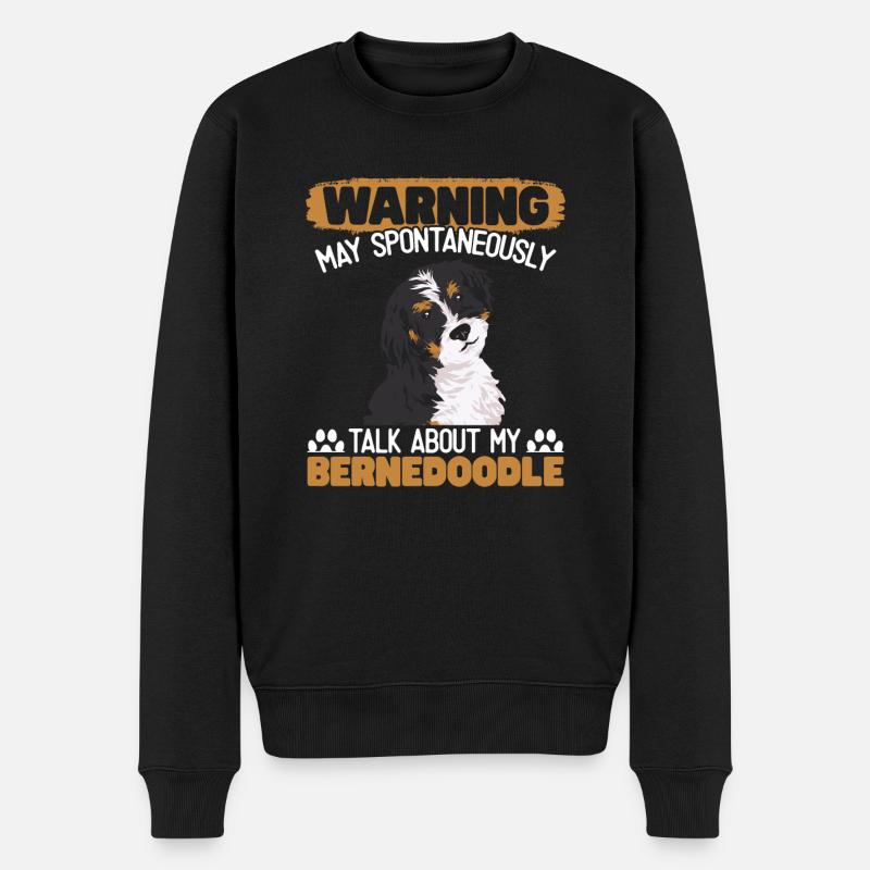Bernedoodle Hund - Männer Premium Bio Pullover - Schwarz