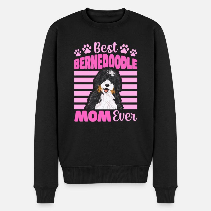 Chien Bernedoodle - Pull Premium bio Homme - noir