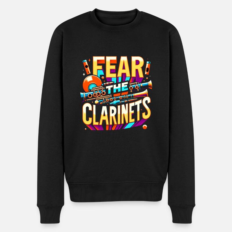 Fear The Clarinets 13 - Männer Premium Bio Pullover - Schwarz