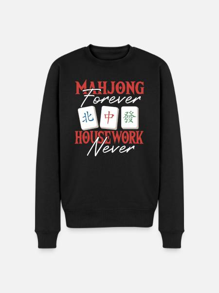 Gift for Mahjong Fans - Men's Premium Organic Jumper - black