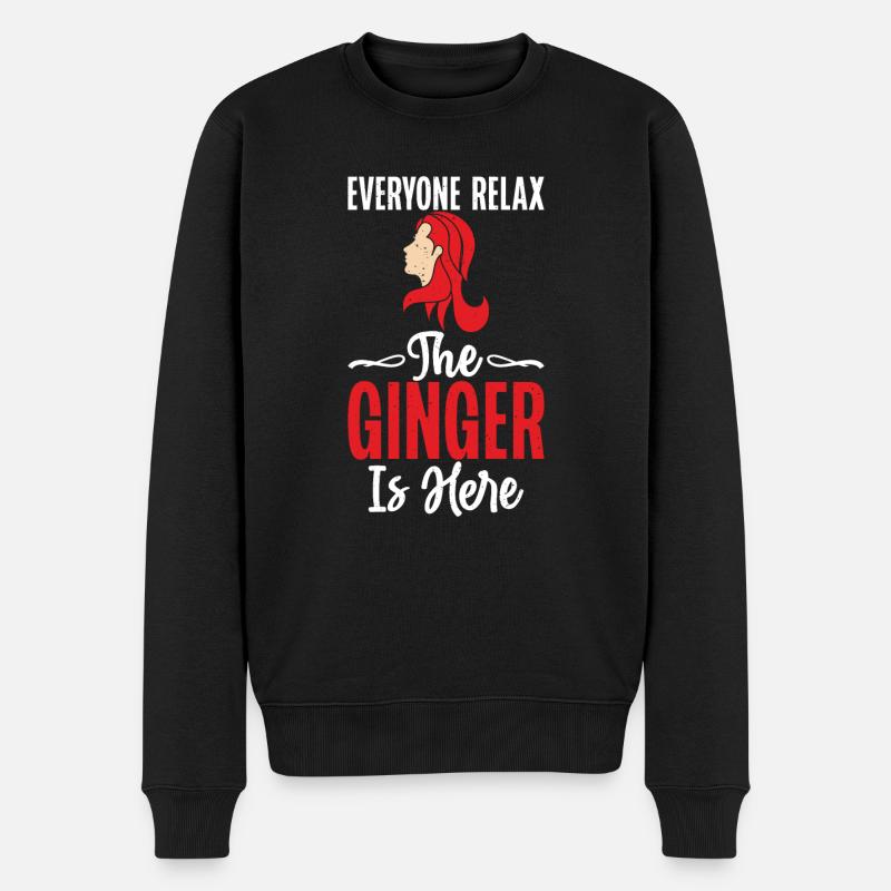 Redhead Gifts - Männer Premium Bio Pullover - Schwarz