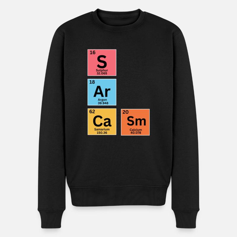 Sarkasmus Periodensystem - Männer Premium Bio Pullover - Schwarz