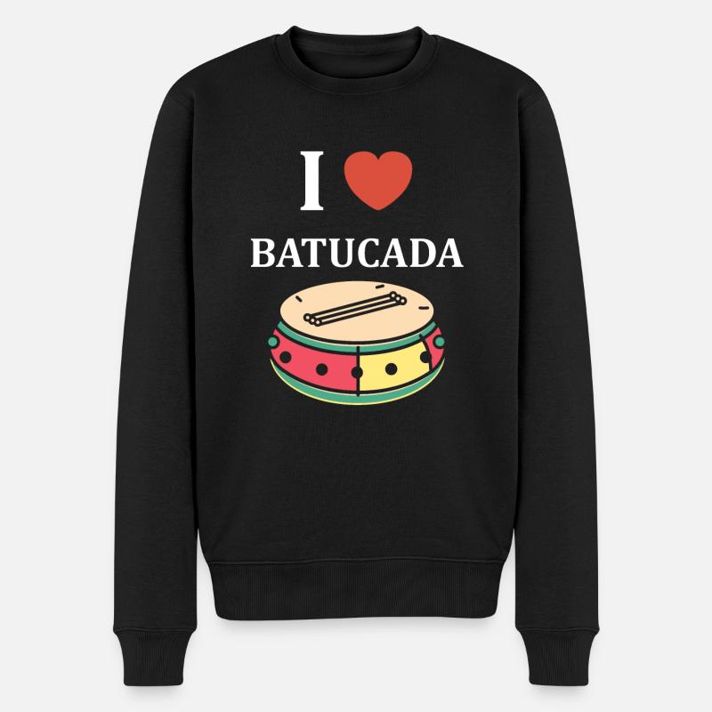 Humour tambour batucada - Pull Premium bio Homme - noir