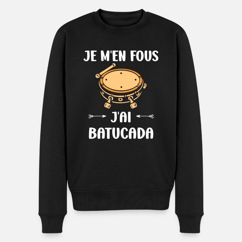 Humour tambour batucada - Pull Premium bio Homme - noir