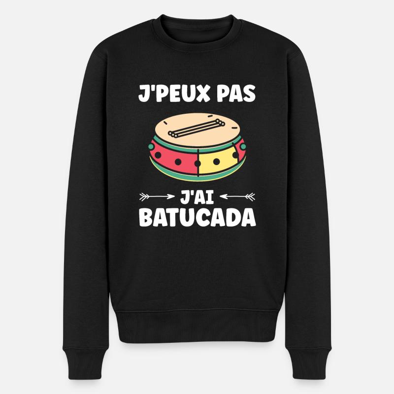Humour tambour batucada - Pull Premium bio Homme - noir