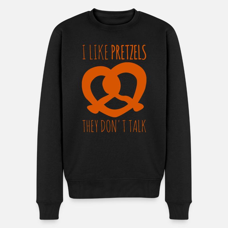 Pretzel Pretzels Bavaria - Männer Premium Bio Pullover - Schwarz