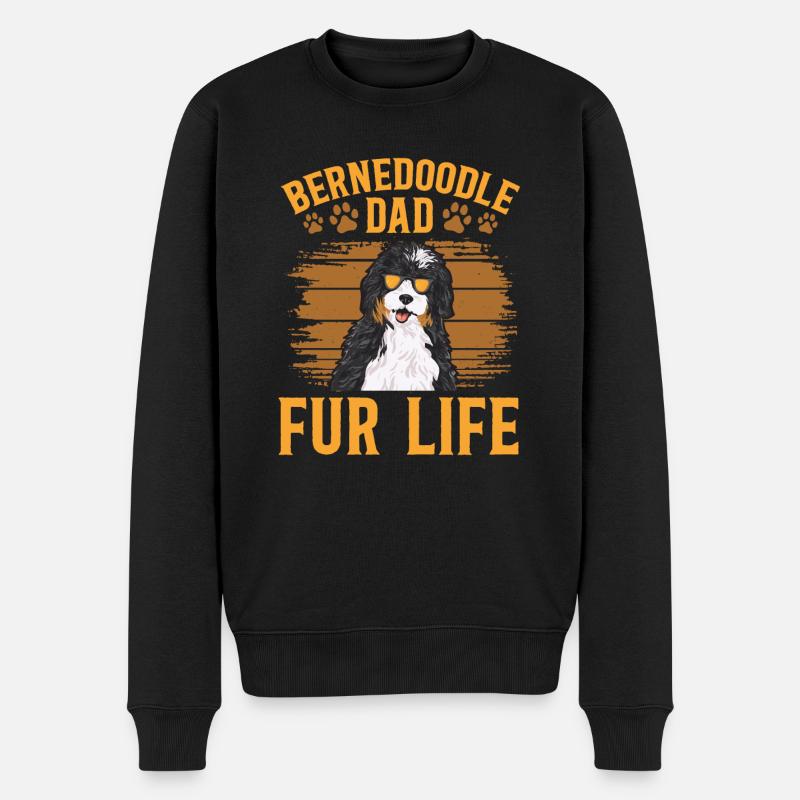 Chien Bernedoodle - Pull Premium bio Homme - noir