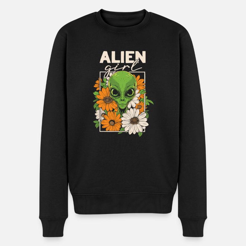 Alien Außerirdischer Alien Girl - Pull Premium bio Homme - noir