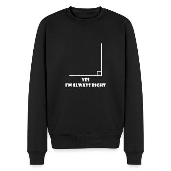 Yes, I'm Always Right, Math Funny Saying - Men's Premium Organic Jumper - black - Front - Nico (187cm)