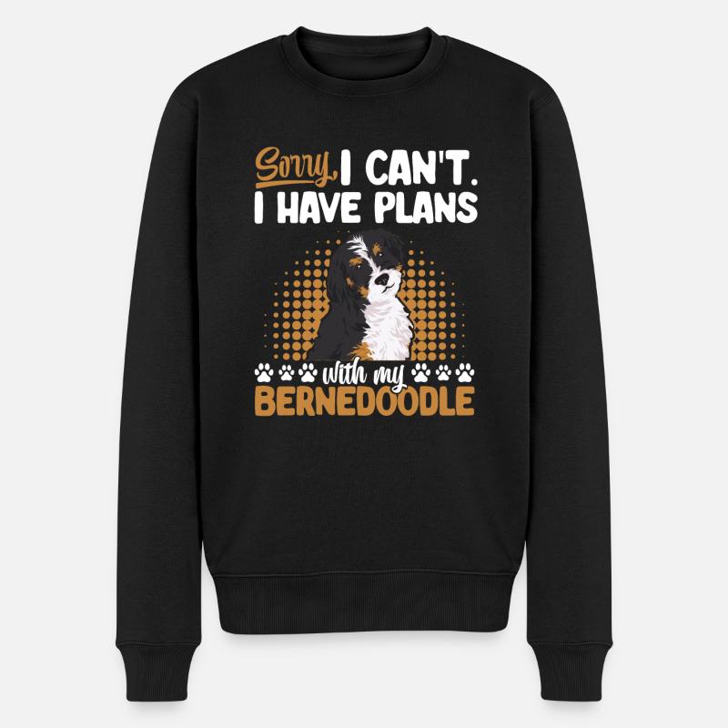 Chien Bernedoodle - Pull Premium bio Homme - noir