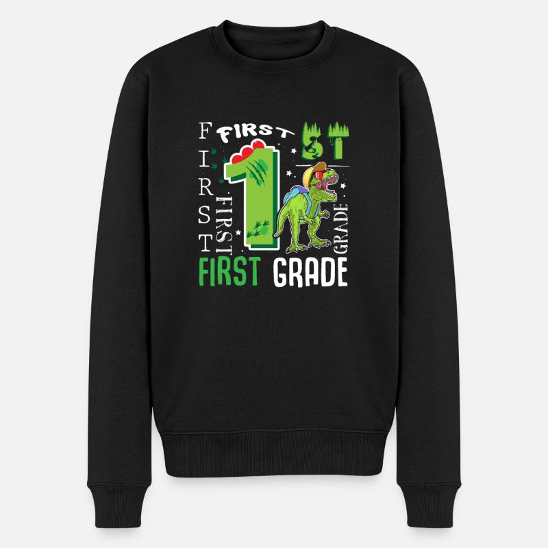 1st class Dino T-Rex - Men's Premium Organic Jumper - black