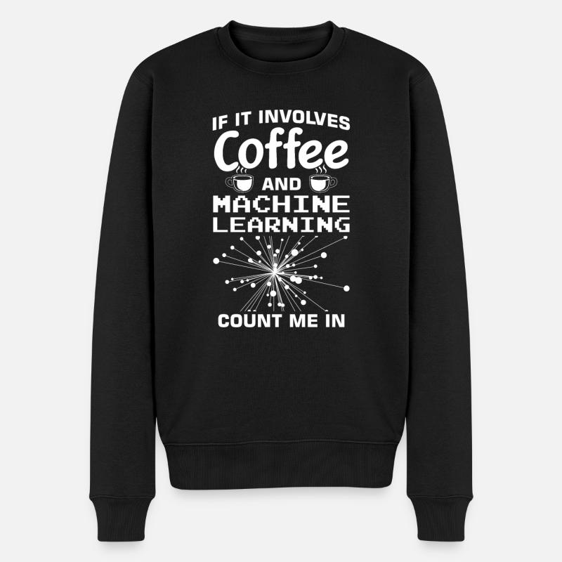 Machine Learning Algorithmen KI Datenanalyst - Männer Premium Bio Pullover - Schwarz