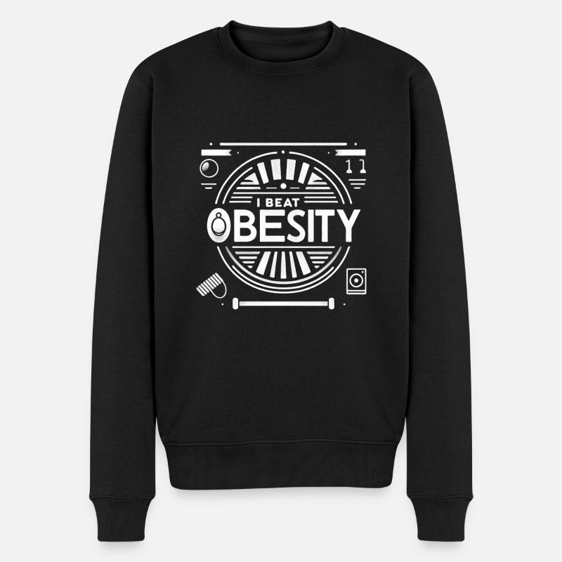 J’ai vaincu l’obésité 14 - Pull Premium bio Homme - noir