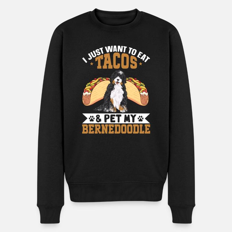 Bernedoodle Hund - Männer Premium Bio Pullover - Schwarz