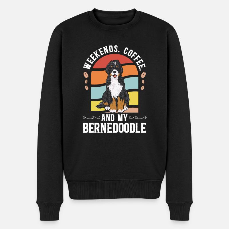 Bernedoodle Hund - Männer Premium Bio Pullover - Schwarz