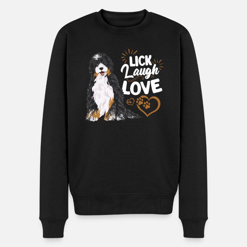 Chien Bernedoodle - Pull Premium bio Homme - noir