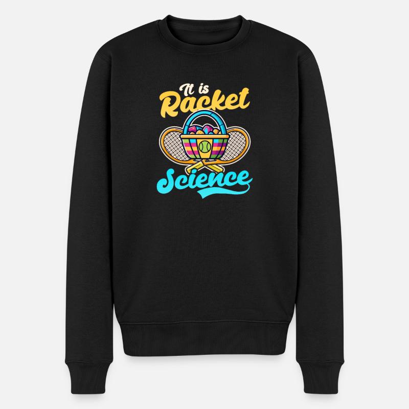 Tennis Pâques Raquette Science - Pull Premium bio Homme - noir