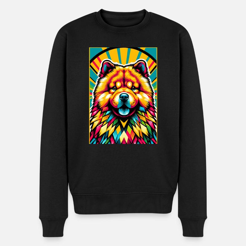 Chien Chow Chow - Pull Premium bio Homme - noir