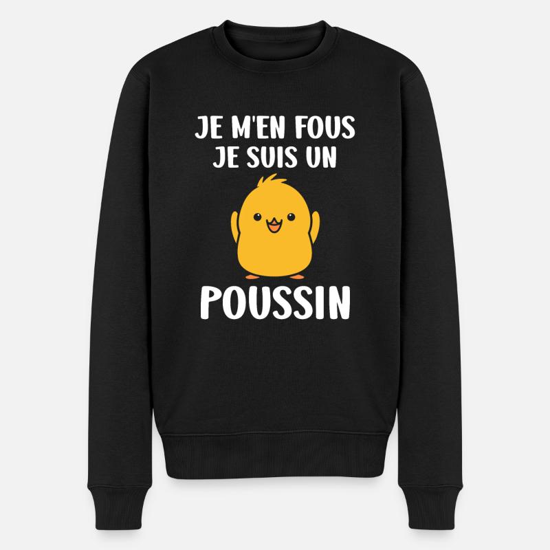 Humour bébé poussin - Pull Premium bio Homme - noir