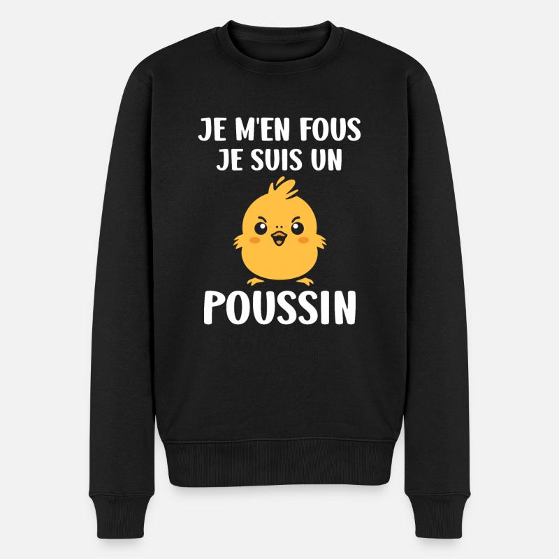 Humour petit poussin - Pull Premium bio Homme - noir