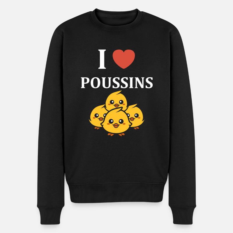 Humour bébé poussin - Pull Premium bio Homme - noir
