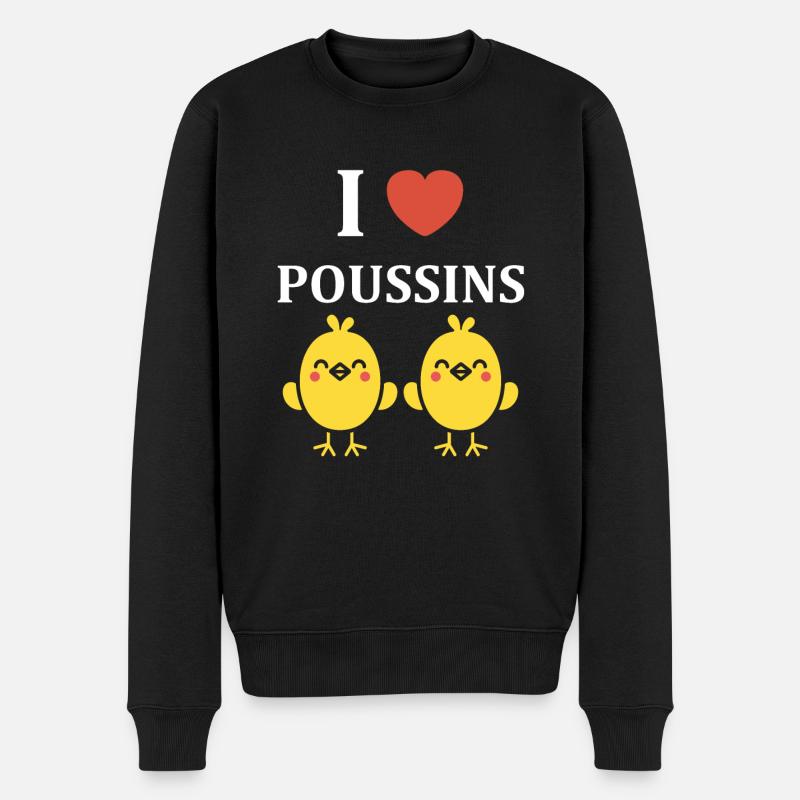 Humour petit poussin - Pull Premium bio Homme - noir