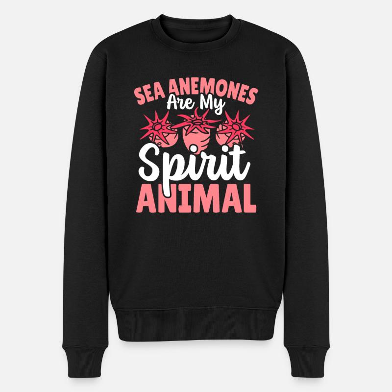 Cadeau d’anémones de mer - Pull Premium bio Homme - noir
