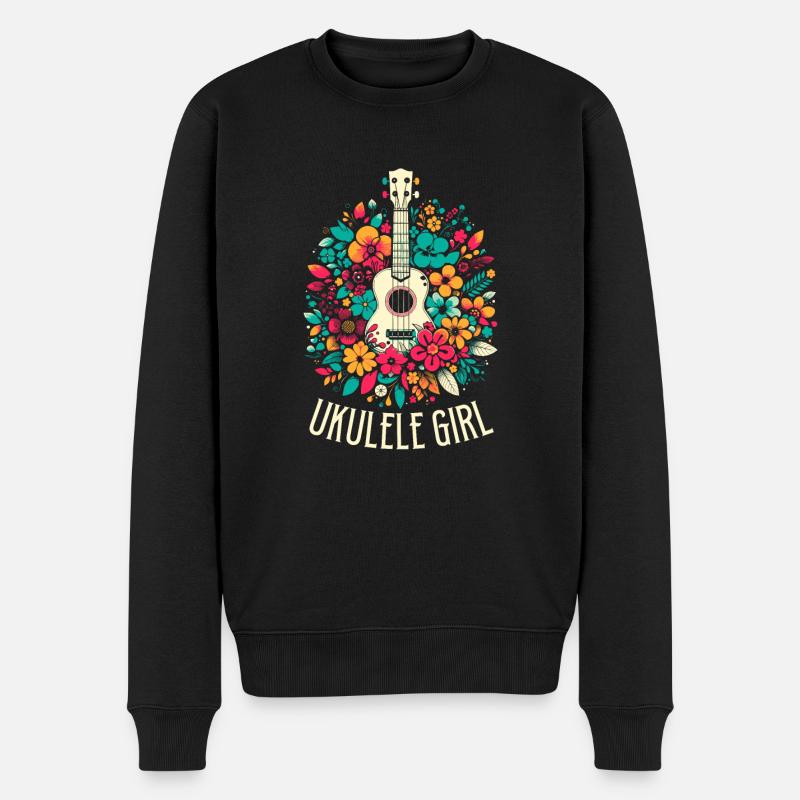Ukulélé Ukulélé Fille - Pull Premium bio Homme - noir