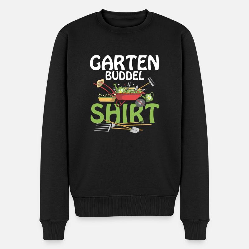 Garten Buddel Gärtner - Männer Premium Bio Pullover - Schwarz