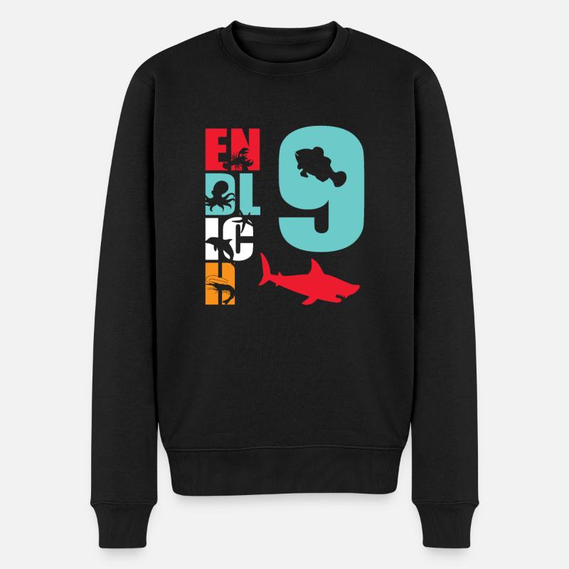 Enfin 9 Requin - Pull Premium bio Homme - noir