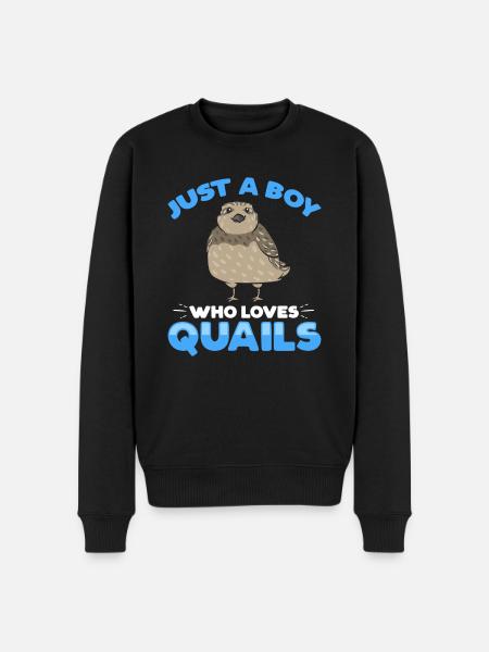 Quail Bird - Men's Premium Organic Jumper - black
