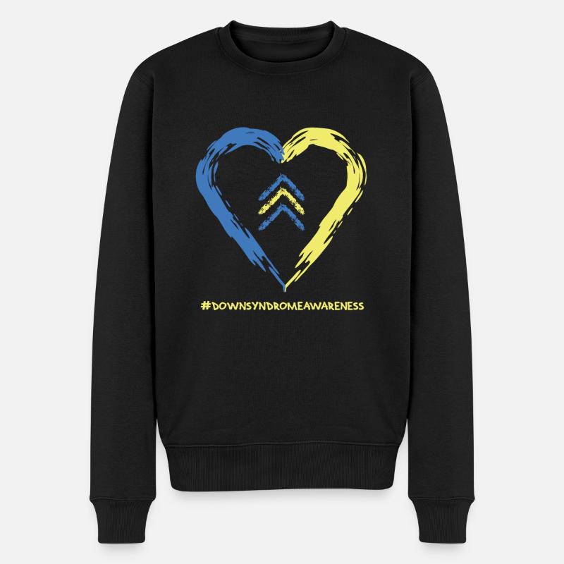 World Down Syndrome Awareness Day - Männer Premium Bio Pullover - Schwarz